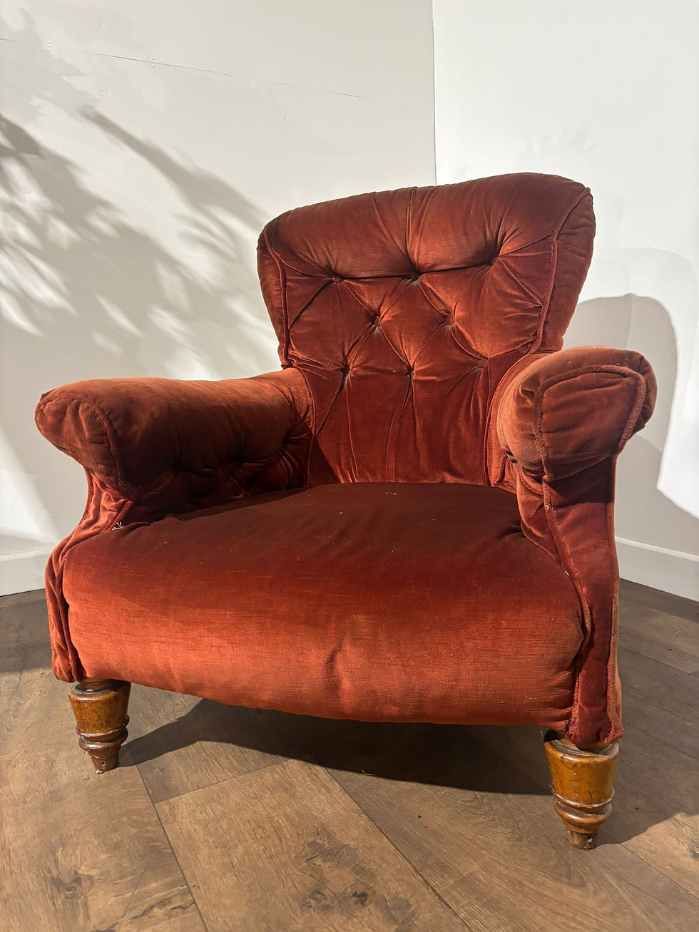 Victorian Button Back Upholstered Armchair