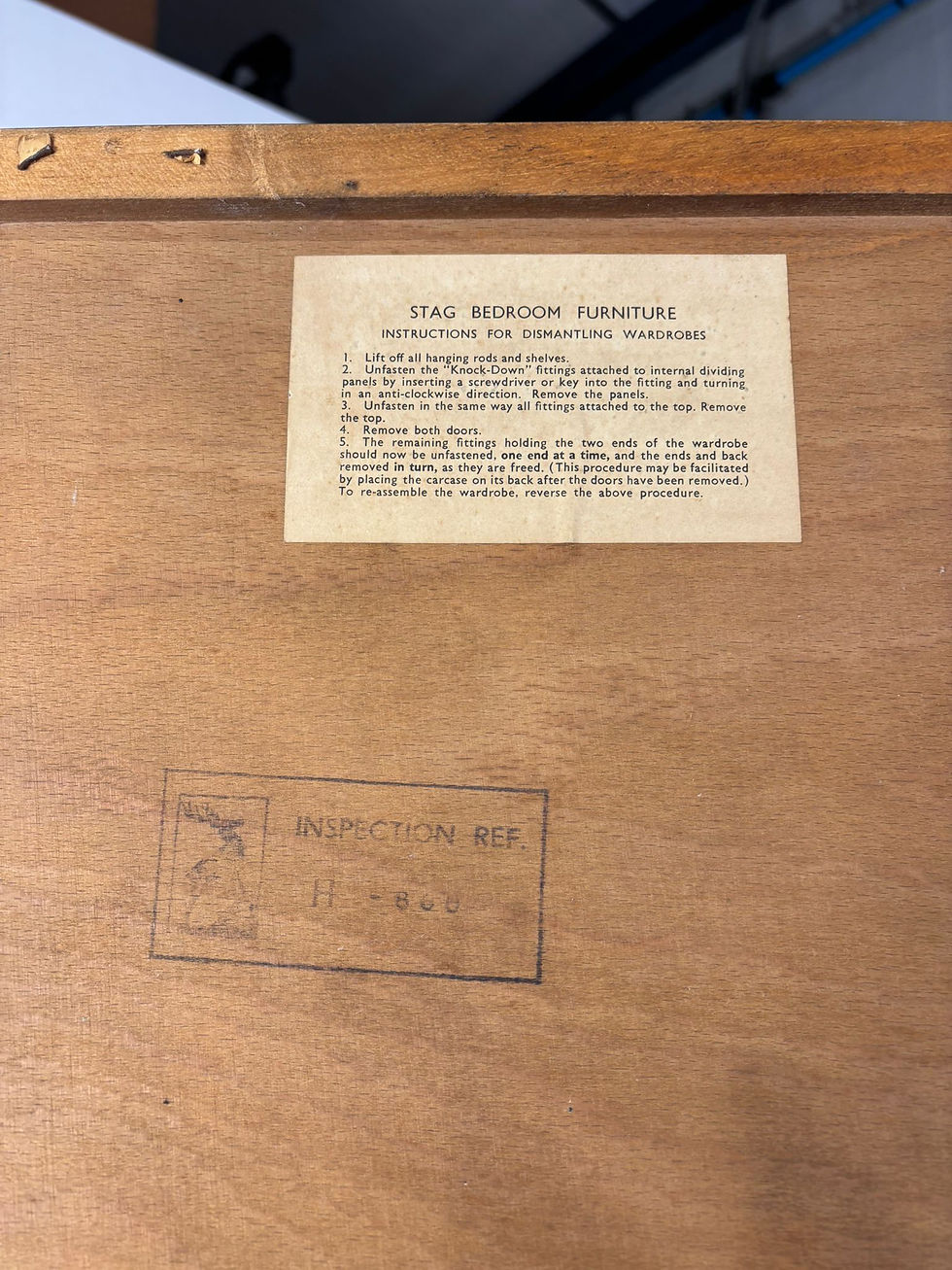 Thumbnail: Mid Century Stag Teak Double Wardrobe