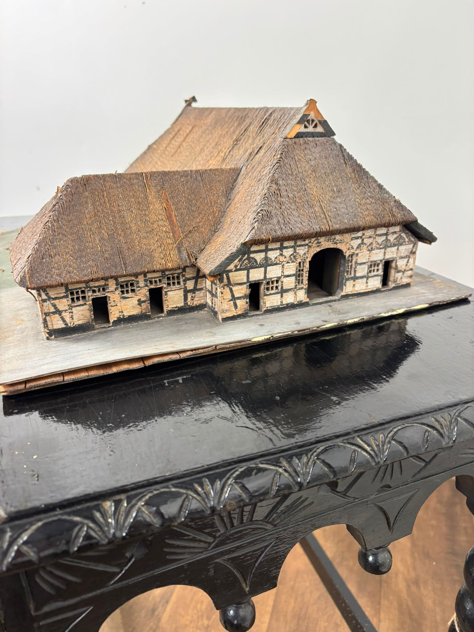 Antique Architectural Model Of Traditional Lower Saxon Farmhouse