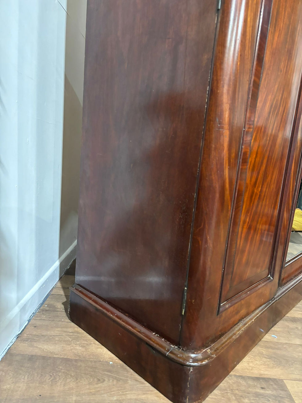 Thumbnail: Victorian Mahogany Triple Wardrobe