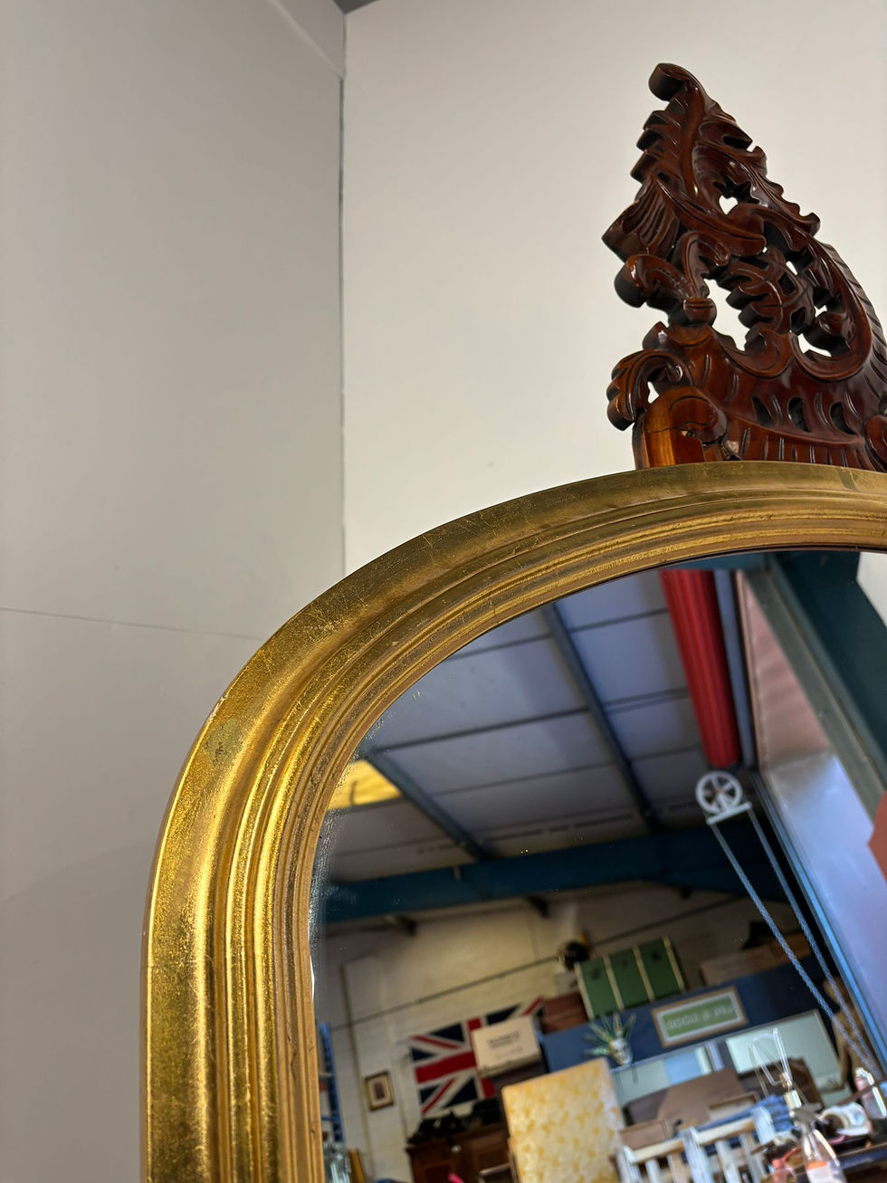 Thumbnail: Reproduction Gilt Framed Overmantel Mirror