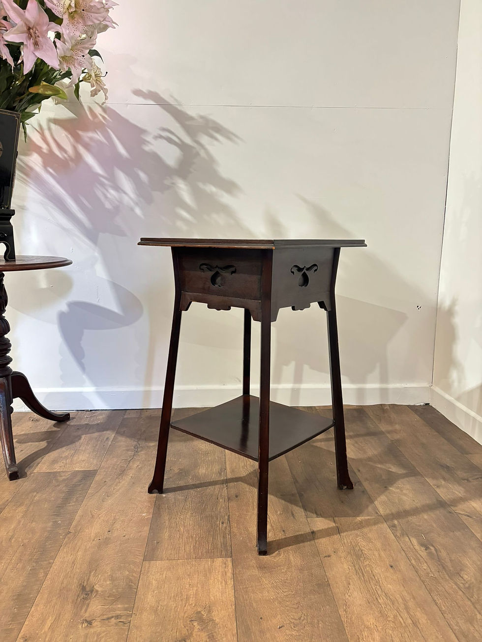 Victorian Art Nouveau Influenced Sewing Box - Now Side Table