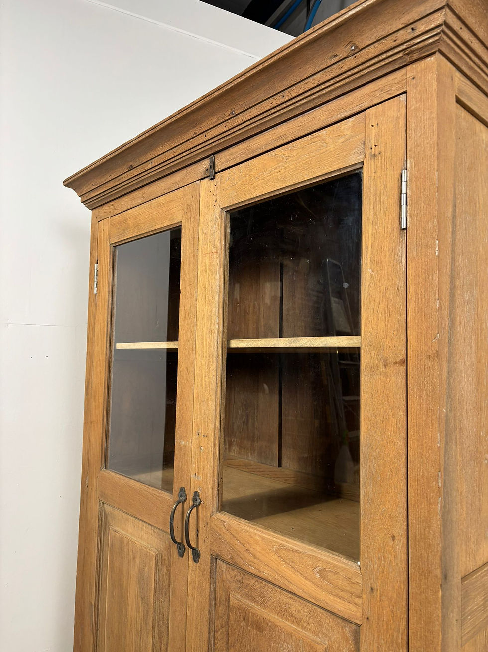 Thumbnail: Vintage Indian Reclaimed Solid Wood Glazed Cupboard