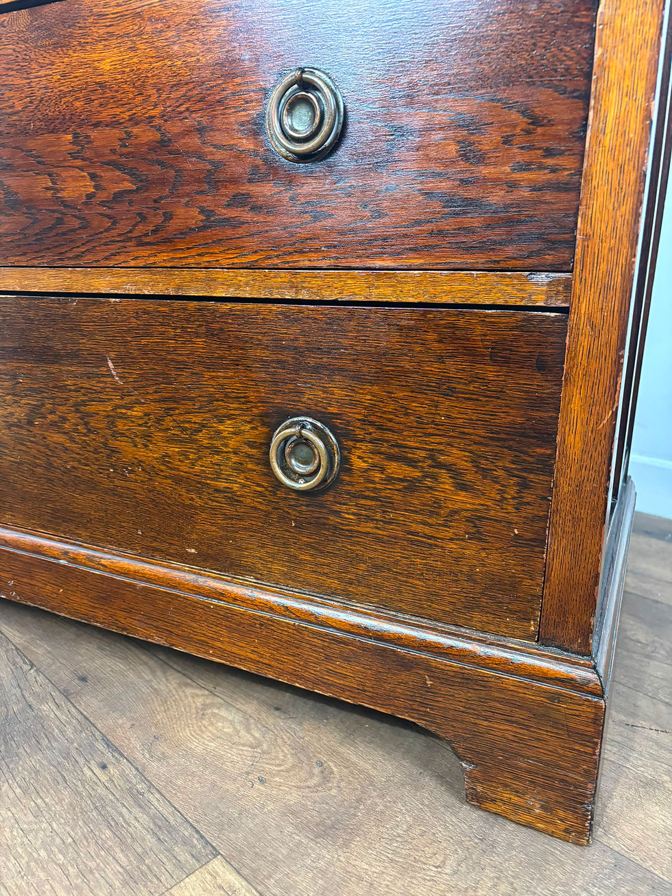 Thumbnail: Vintage Oak Two Over Two Chest Of Drawers