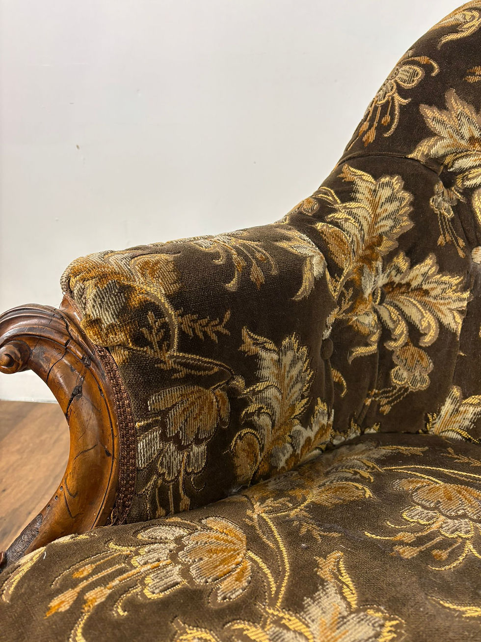 Thumbnail: Victorian Upholstered Armchair on Castors