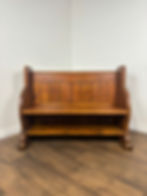 Victorian Pitch Pine Pew Of Small Proportions