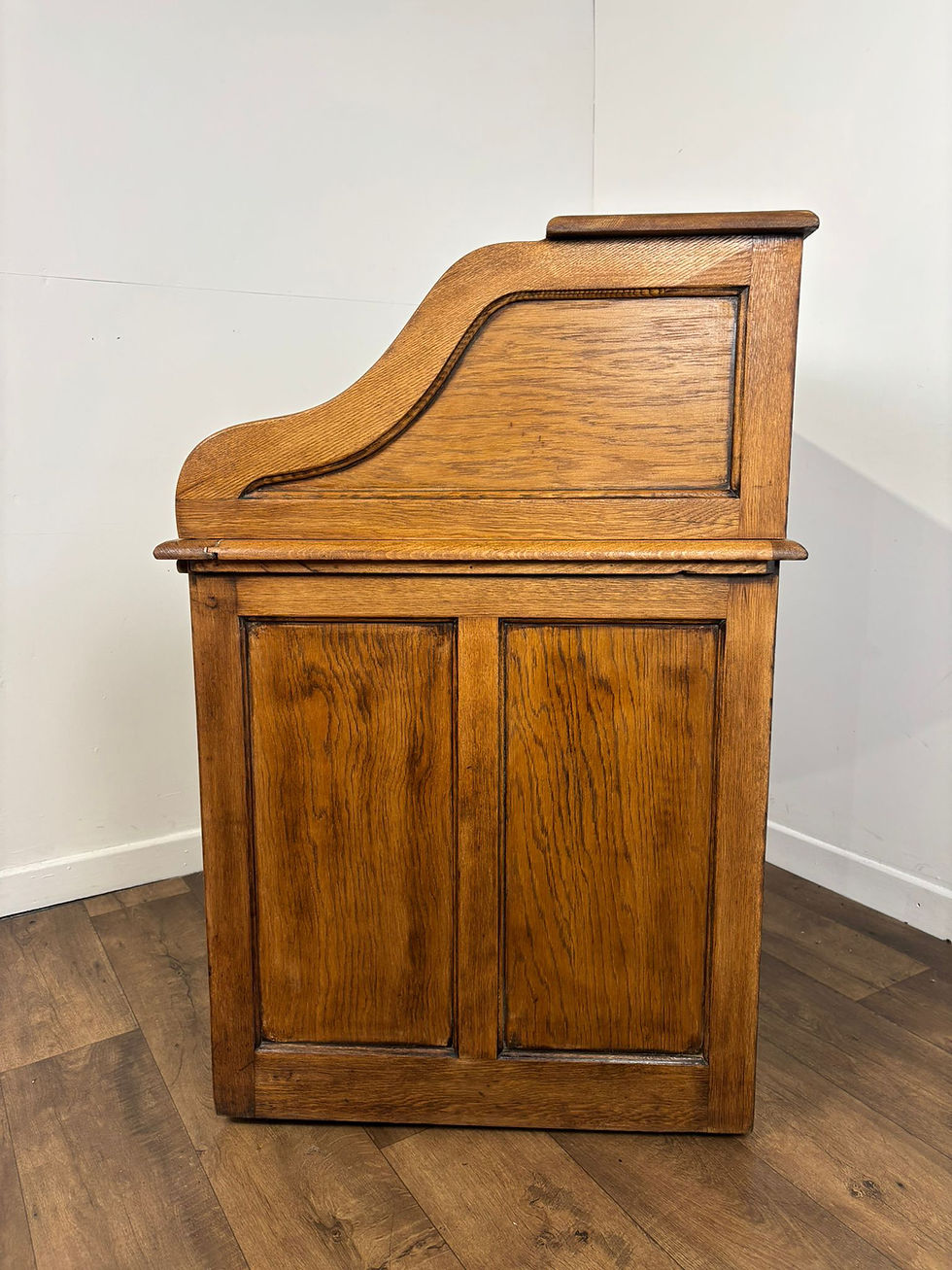 Thumbnail: Edwardian Oak Small  Roll Top Desk