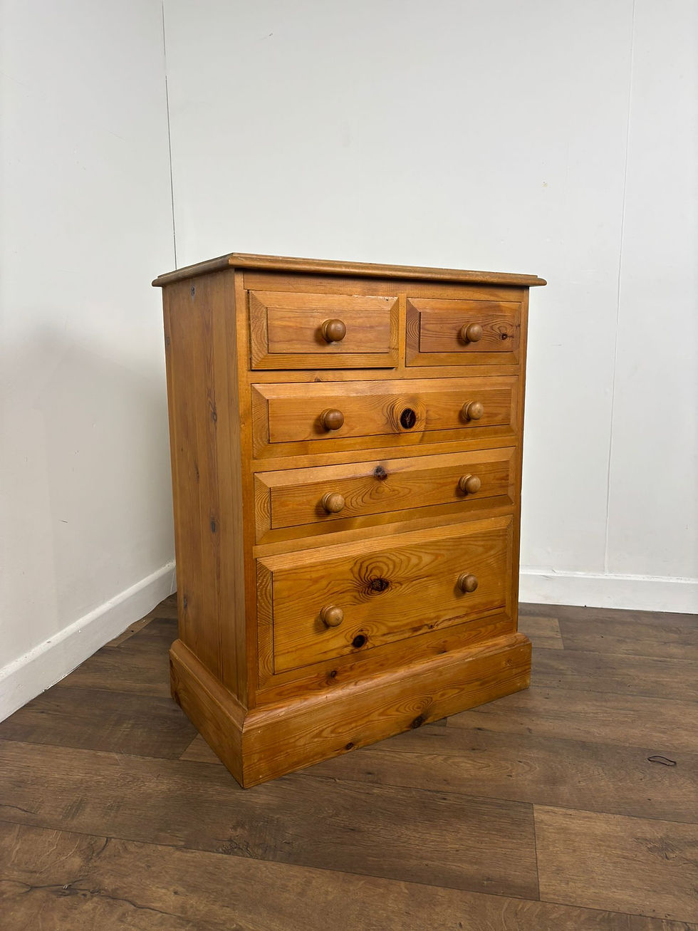 Contemporary Pine Chest Of Drawers