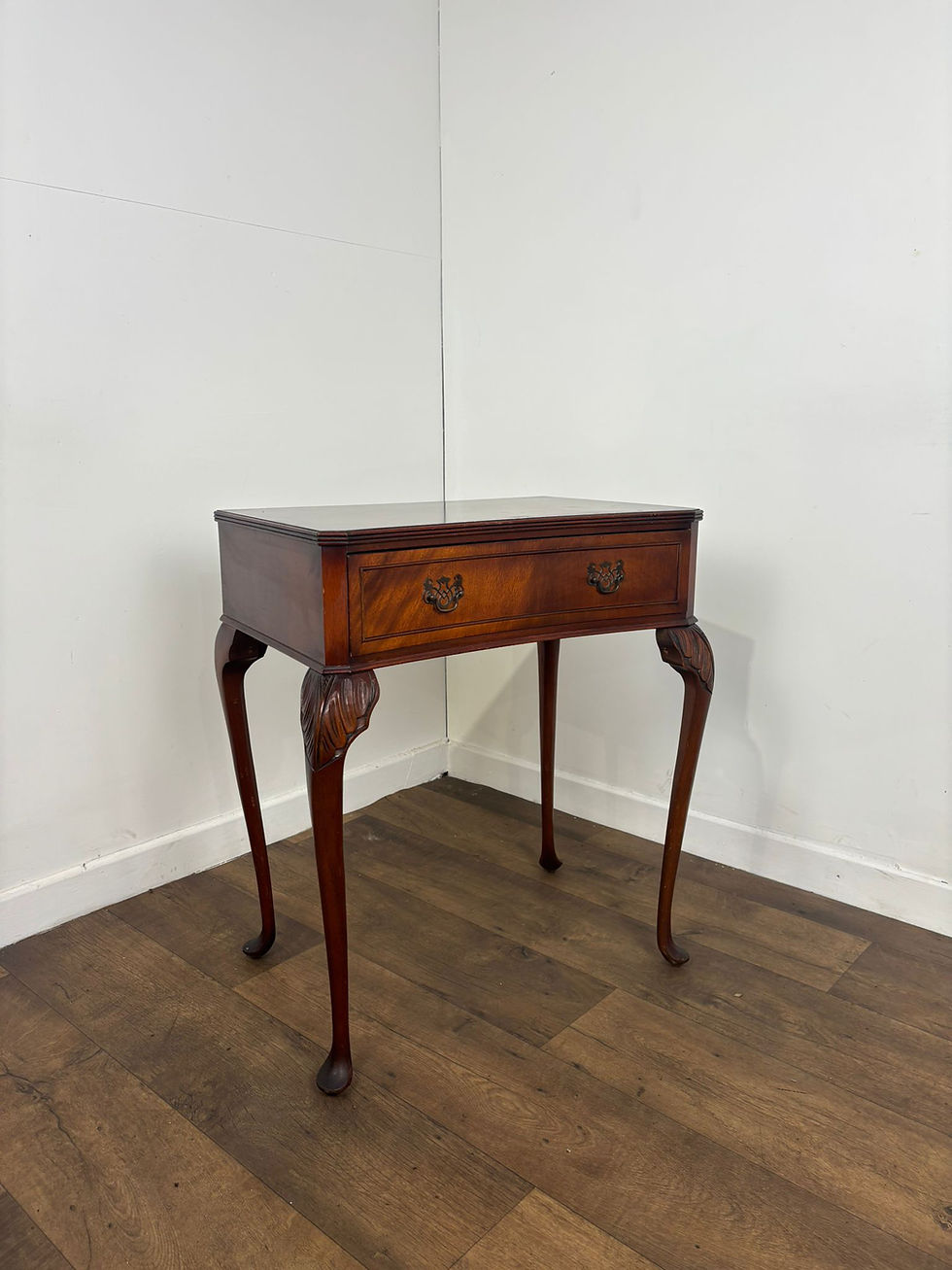 Thumbnail: Reproduction Mahogany Side Table With Drawer