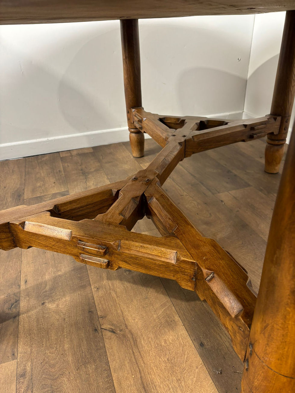 Thumbnail: Custom Made Oval Elm Dining Table