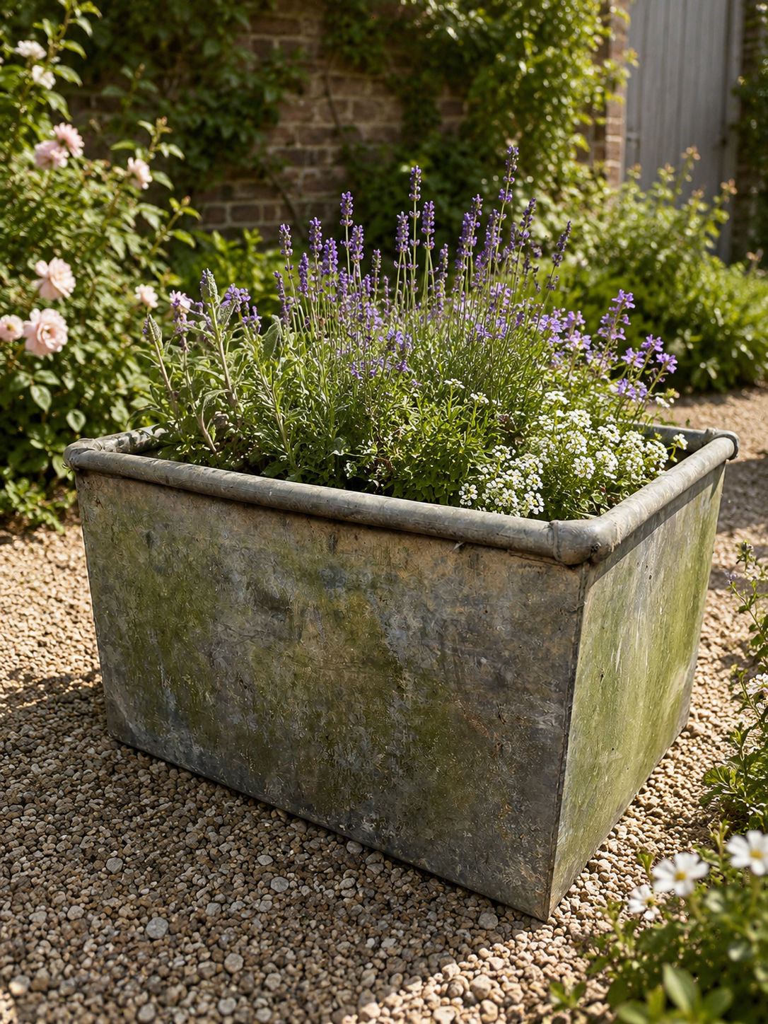 Vintage Galvanised Planter
