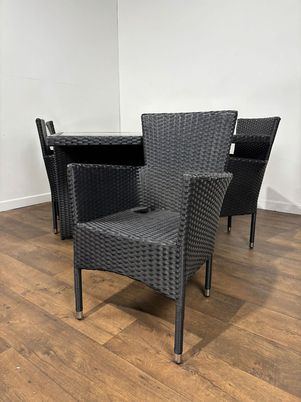 Thumbnail: Ex-Display Rattan Garden Dining Set with Six Matching Chairs