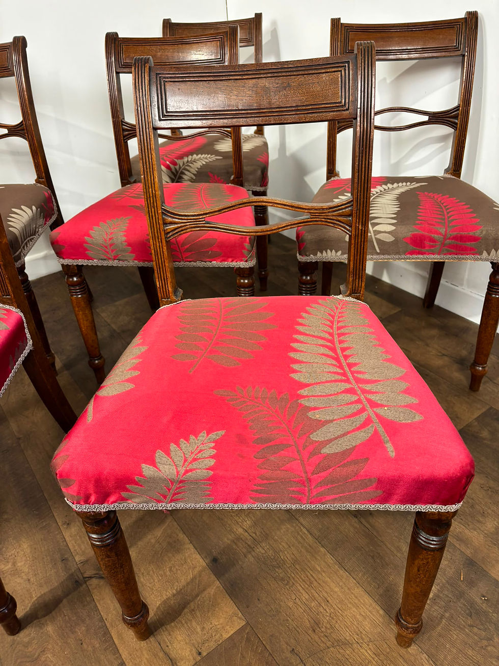 Thumbnail: Set of Six 19th Century Mahogany Dining Chairs