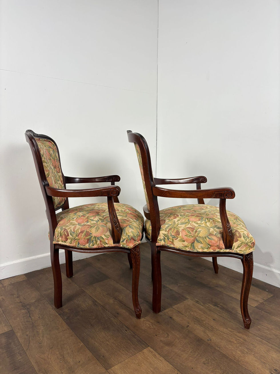 Thumbnail: Pair of Reproduction Upholstered Armchairs
