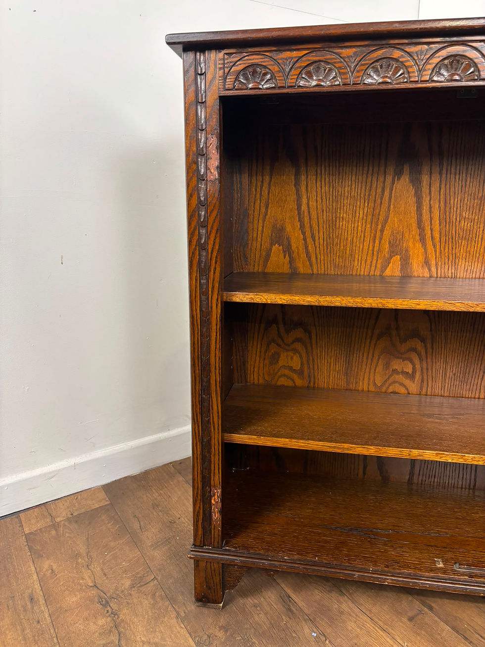 Thumbnail: Vintage Dark Oak Open Bookcase by Jaycee