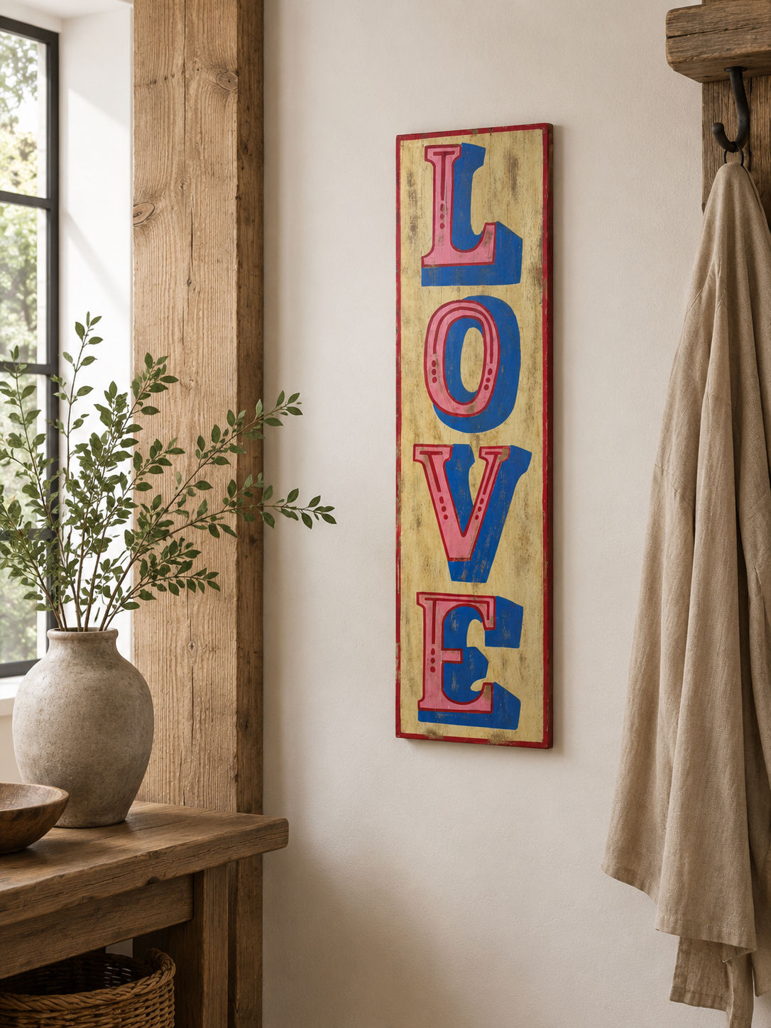 ‘LOVE' Wooden Painted Signboard