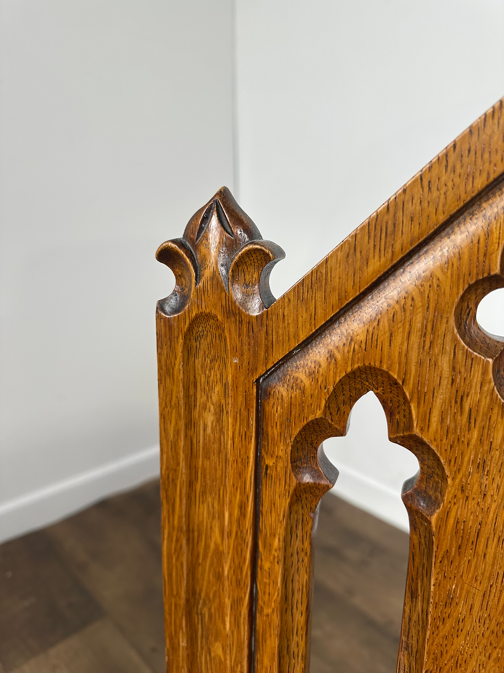 Thumbnail: Ecclesiastical Style Oak Side Chair