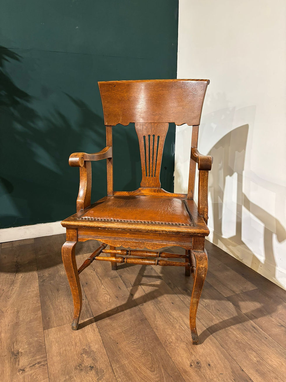 Thumbnail: Vintage Oak Office Armchair
