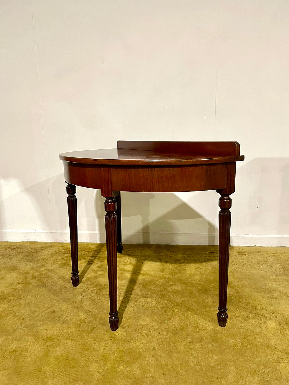 Thumbnail: Victorian Mahogany Demi Lune  Hall Table