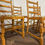 Thumbnail: Vintage Set Of Four Beech Ladder Back Dining Chairs