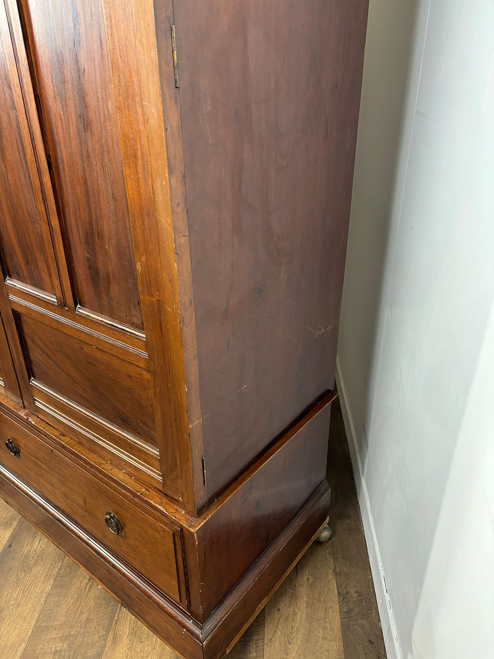 Thumbnail: Edwardian Mahogany Triple Wardrobe