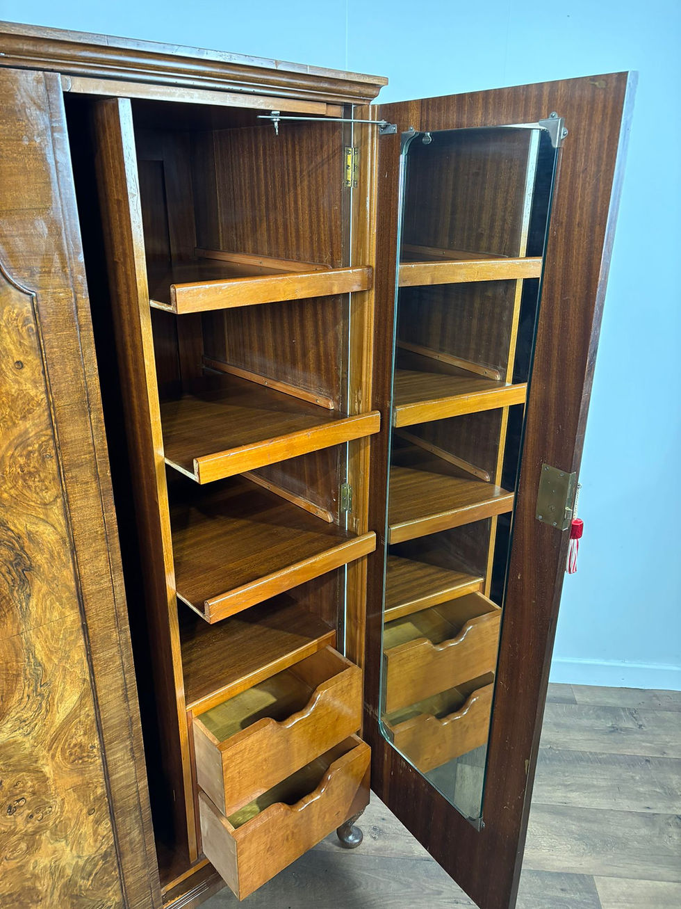 Thumbnail: Vintage Walnut Gents Wardrobe