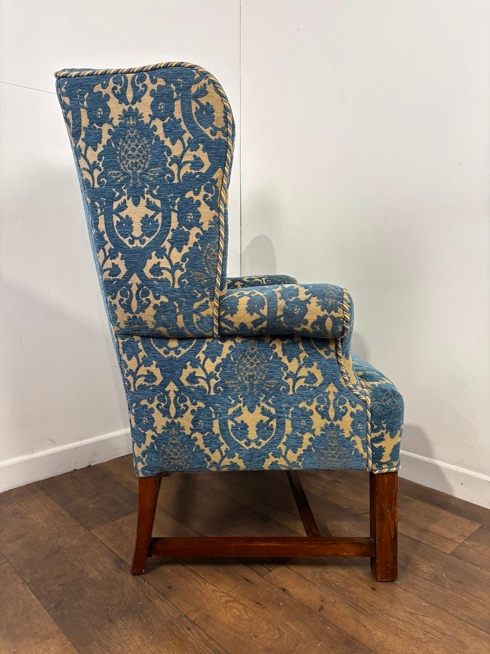 Thumbnail: Vintage Wingback Armchair & Matching Footstool