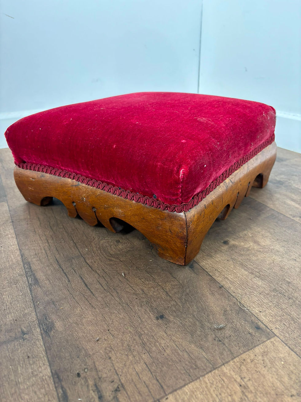 Thumbnail: Victorian Short Oak Foot Stool