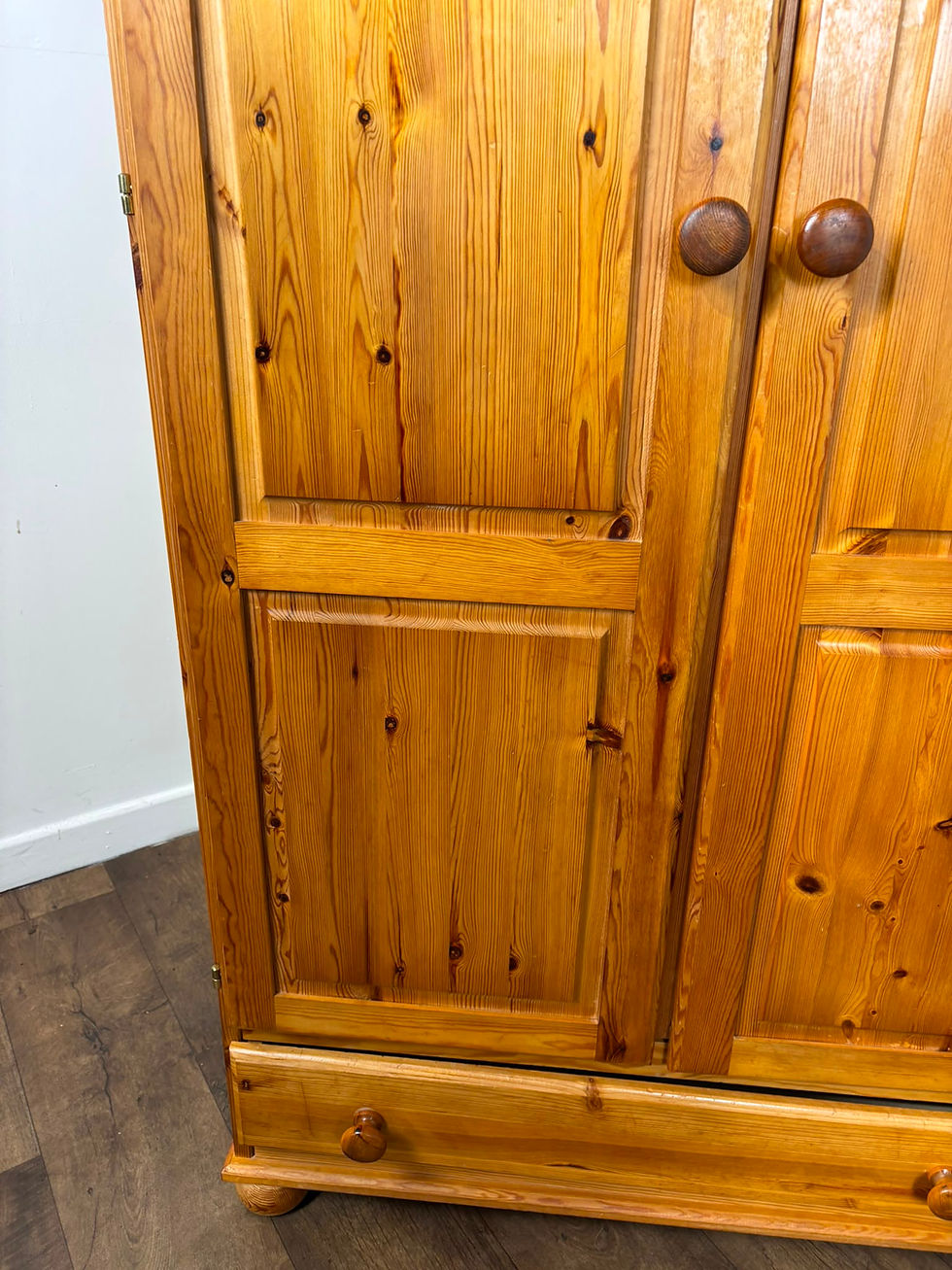 Thumbnail: Contemporary Pine Double Wardrobe