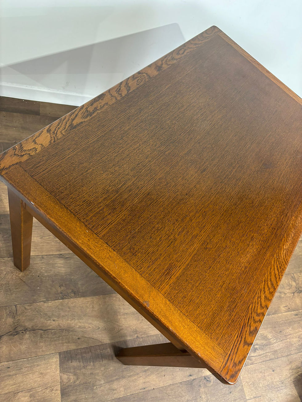 Thumbnail: Vintage Oak Writing Table With Drawer