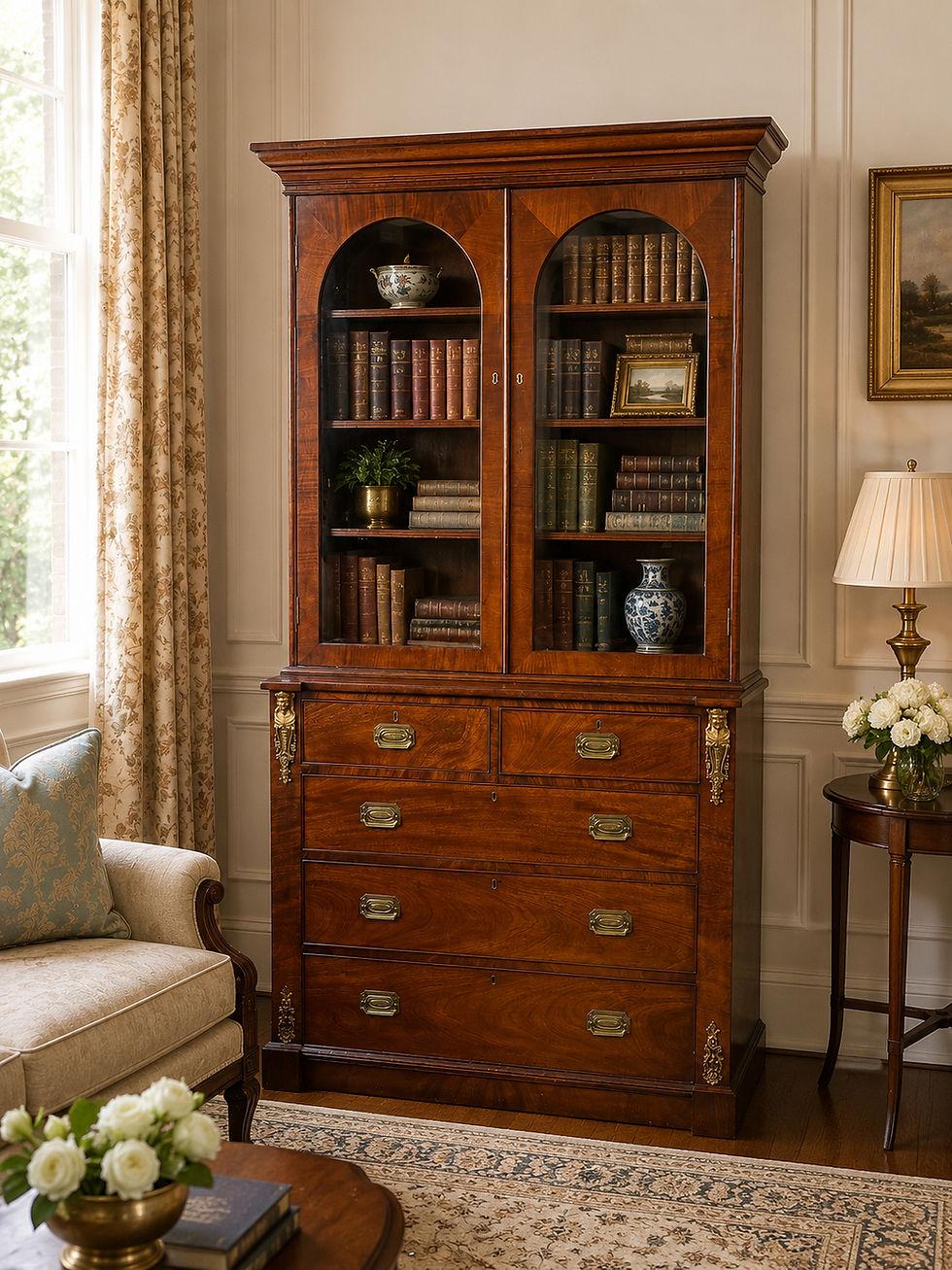 19th century Mahogany Glazed Bookcase