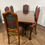 Thumbnail: Edwardian Mahogany Wind Out Table Dining Suite