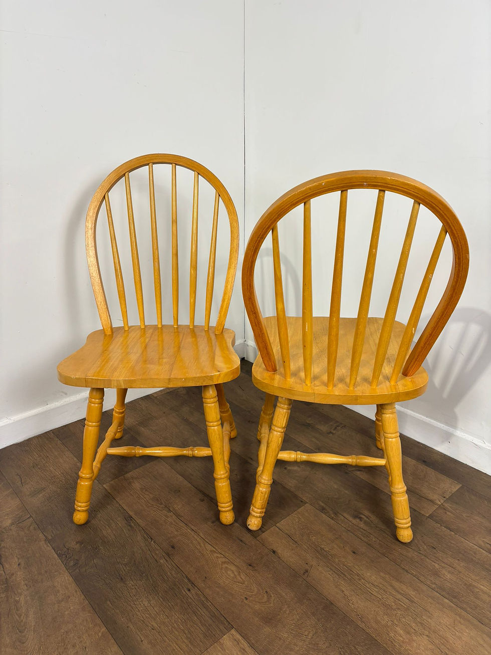 Thumbnail: A Pair of Contemporary Hoop Spindle Back Chairs
