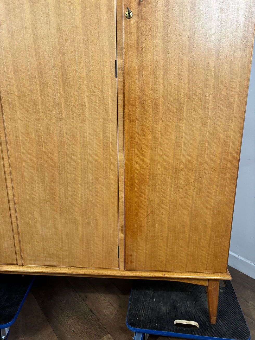 Thumbnail: Mid Century Walnut Triple Wardrobe by Alfred Cox for Heals
