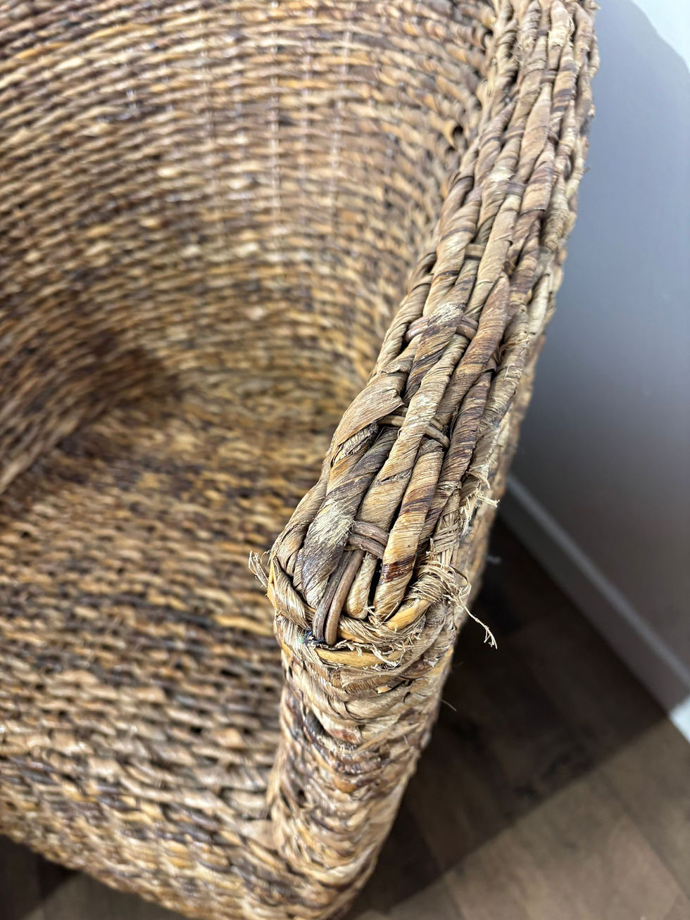 Thumbnail: Set of Four Hand-Woven Abaca Fibre Tub Chairs
