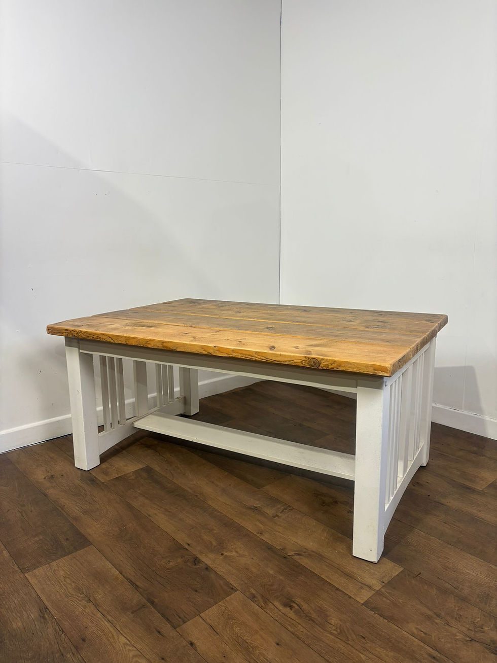 Thumbnail: Large Contemporary Coffee Table With Reclaimed Top