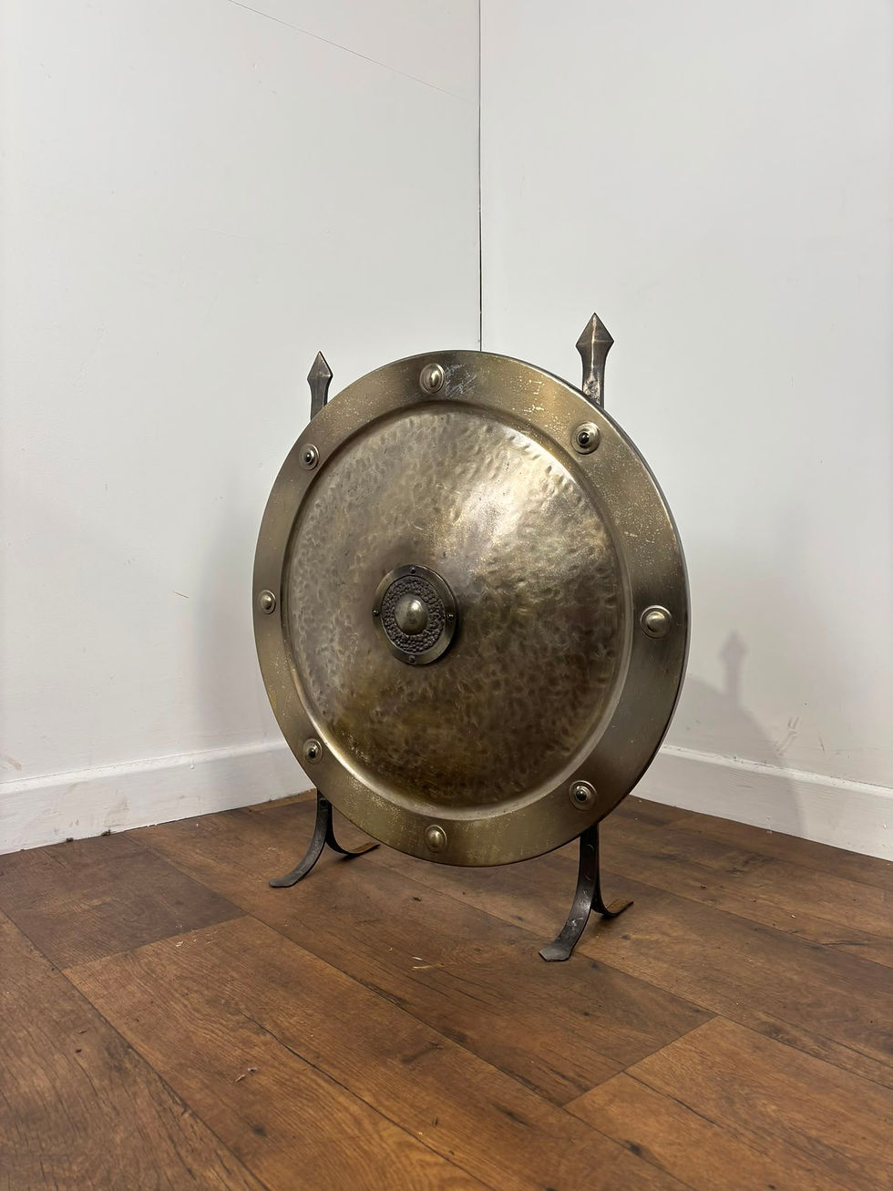 Thumbnail: Arts & Crafts Metal & Iron Circular Fire Screen