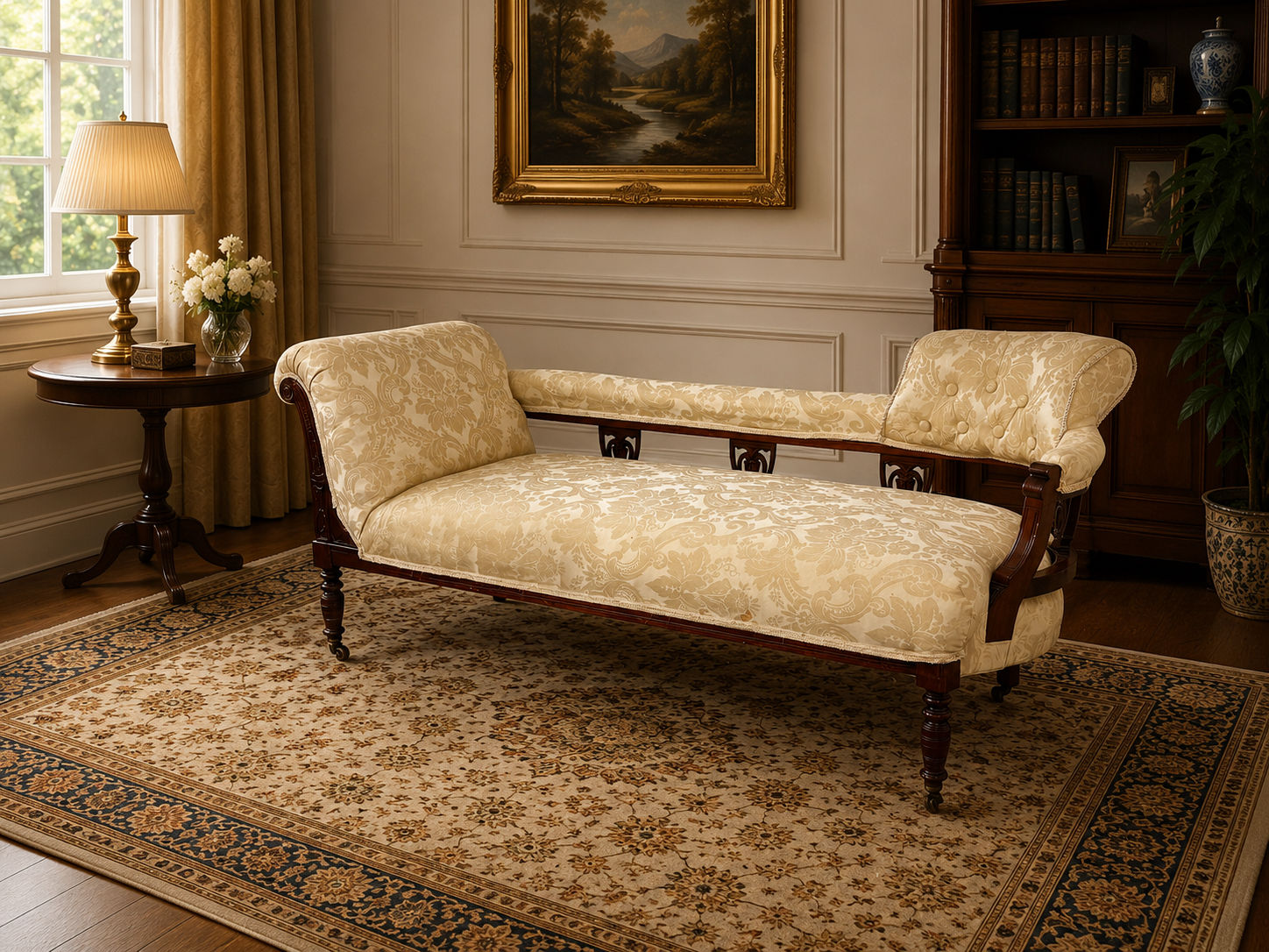 Victorian Mahogany Chaise Longue