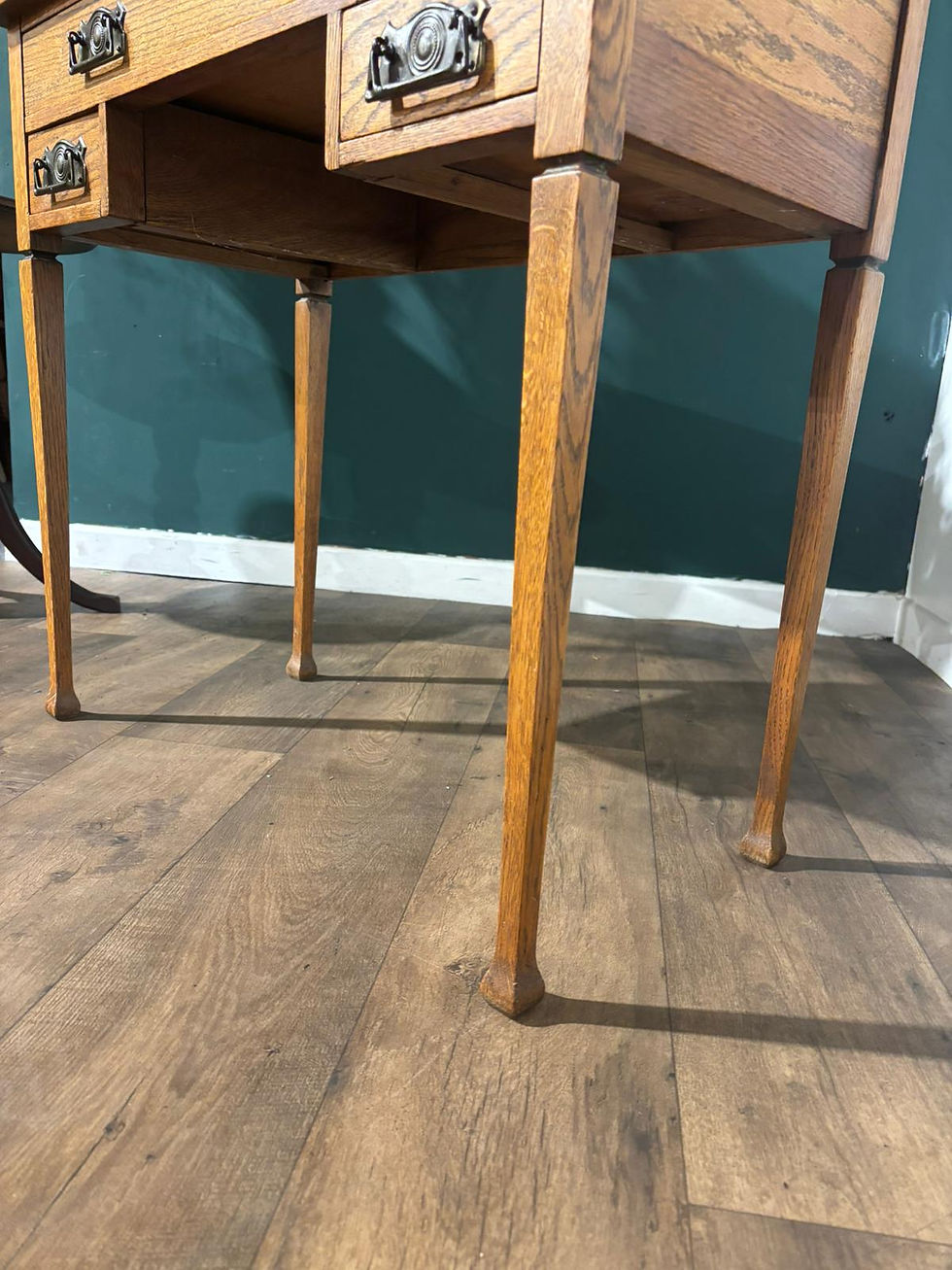 Thumbnail: Edwardian Oak Low Boy / Writing Table