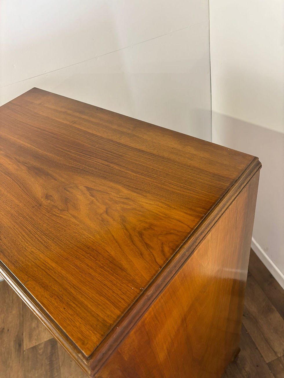 Thumbnail: Vintage Walnut Veneered Tallboy