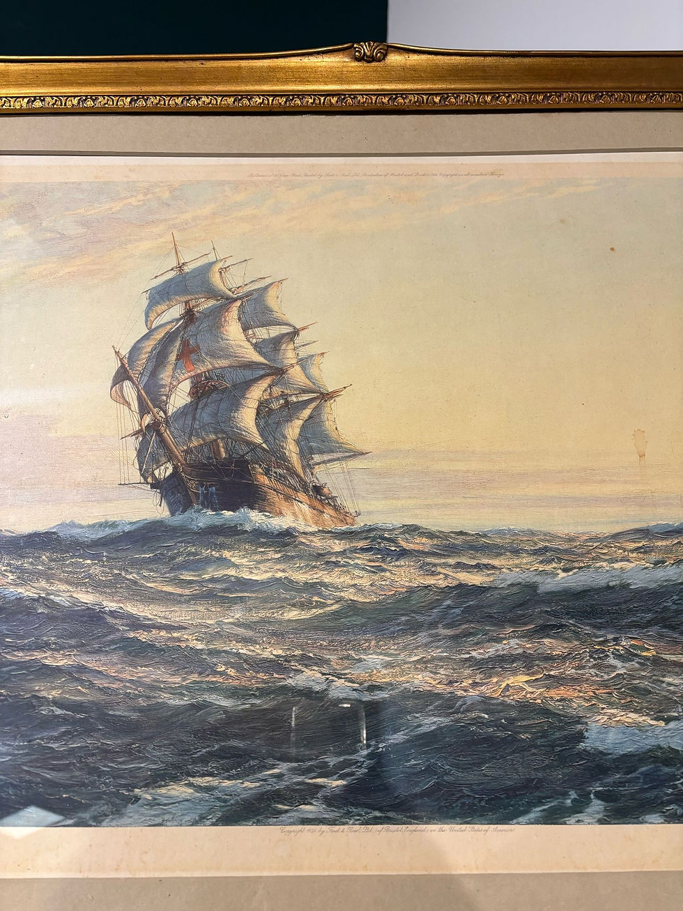 Thumbnail: Montague Dawson Artist’s Proof Print – Sailing Vessel on the Open Sea