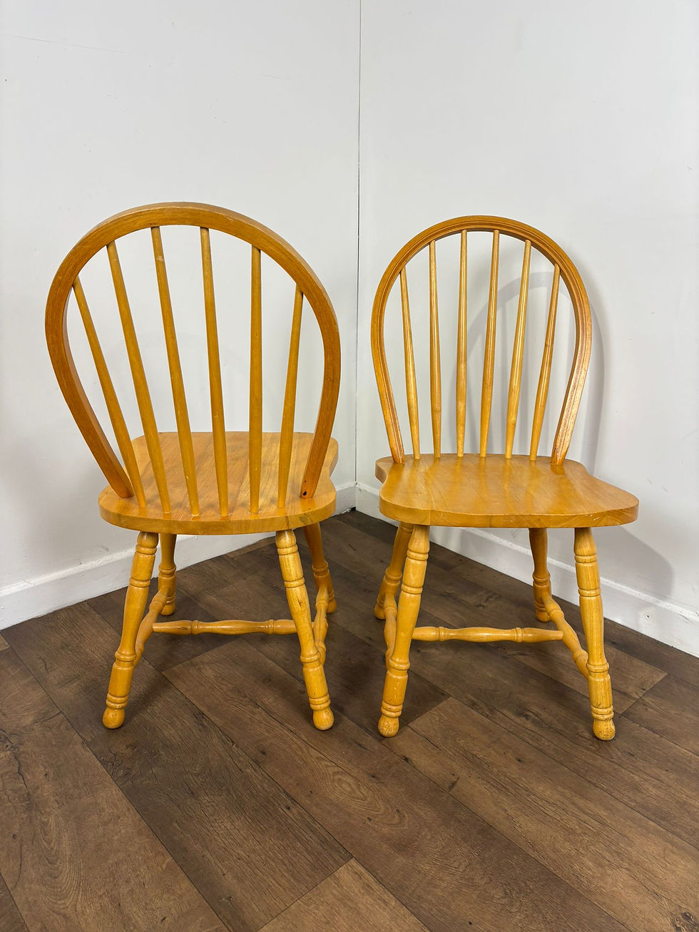 Thumbnail: A Pair of Contemporary Hoop Spindle Back Chairs