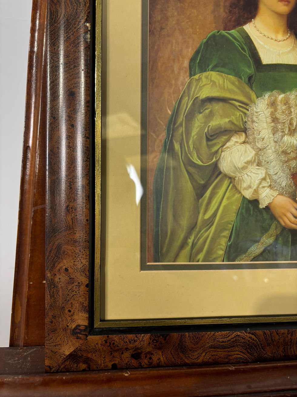 Thumbnail: Classical Lady in Green – Decorative Framed Portrait Print