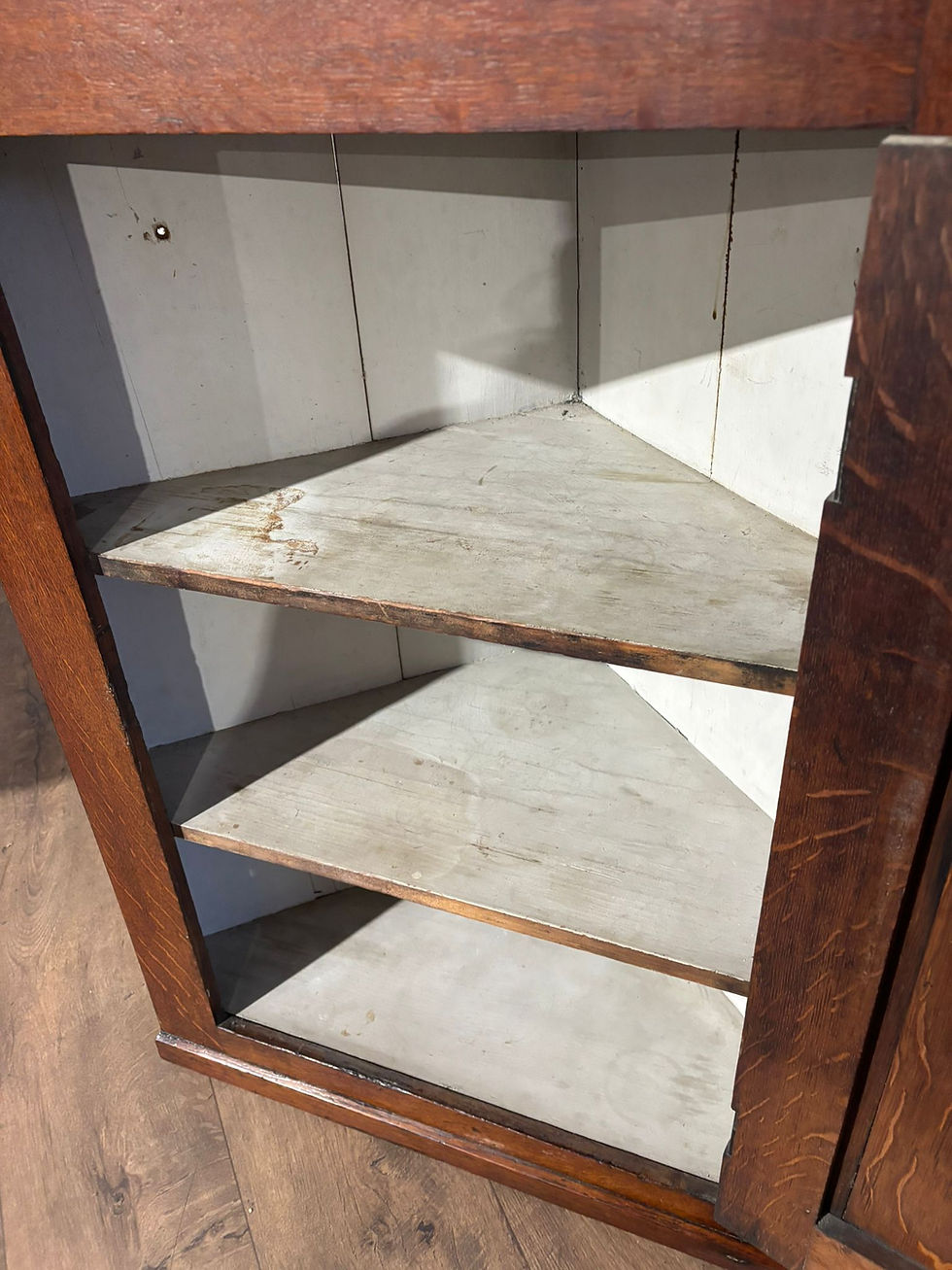 Thumbnail: Victorian Oak Corner Cupboard