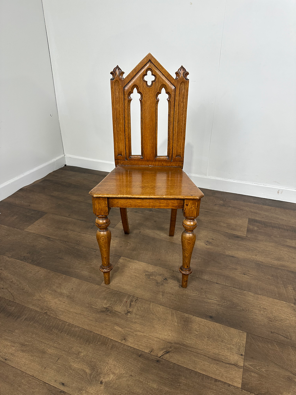 Ecclesiastical Style Oak Side Chair