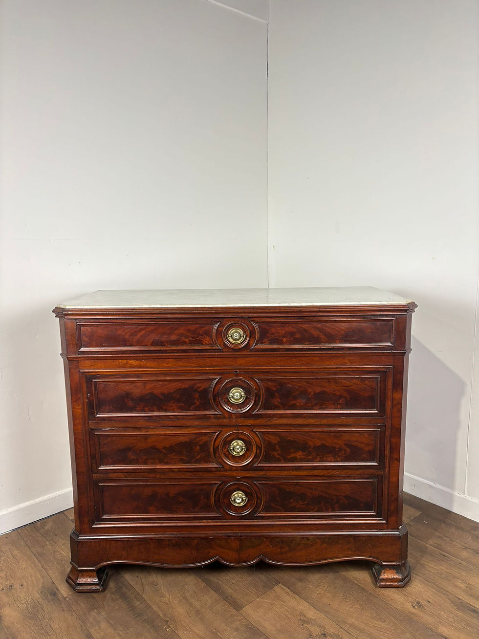Thumbnail: Victorian Mahogany Chest With Marble Top