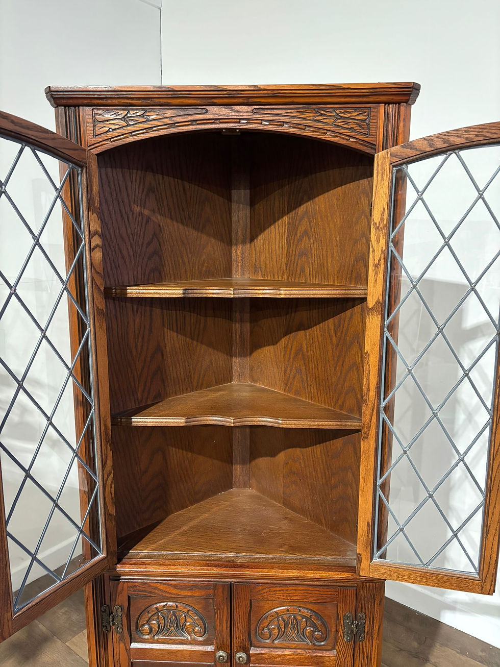 Thumbnail: Old Charm Priory Style Corner Cupboard