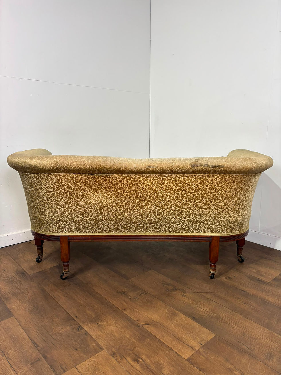 Thumbnail: Edwardian Mahogany Upholstered Window Seat