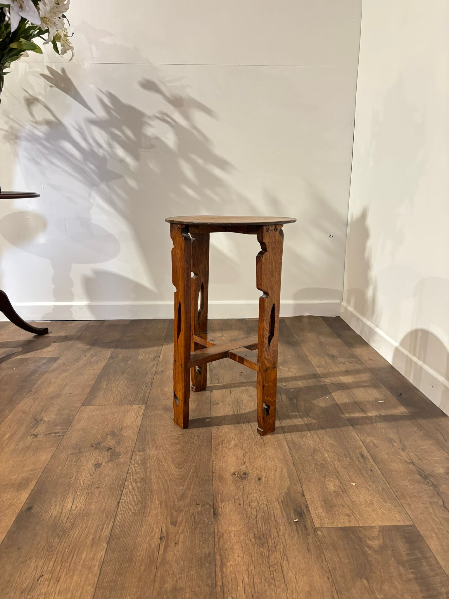Rustic Vintage Oak Side Table