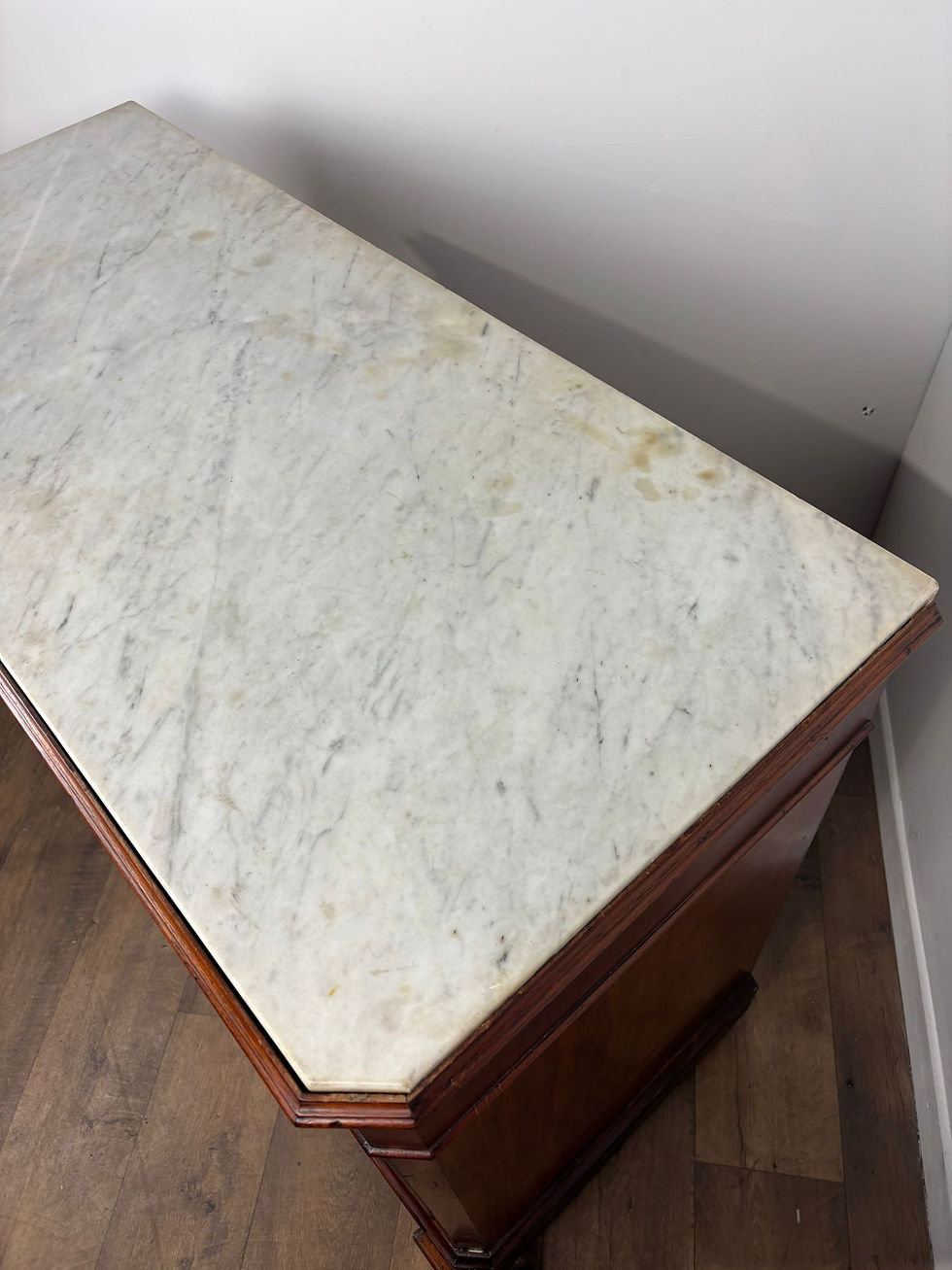 Thumbnail: Victorian Mahogany Chest With Marble Top